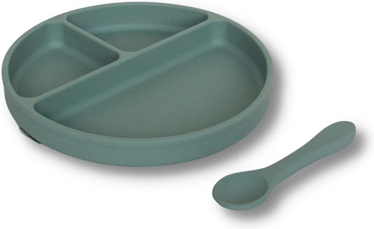 Kids Cultures | Baby Servies | Kinderbord En Kinderkom Met Zuignap Inclusief Lepels | Baby Bord | Groen 14 Kids Cultures | Baby Servies | Kinderbord En Kinderkom Met Zuignap Inclusief Lepels | Baby Bord | Groen - Afbeelding 12