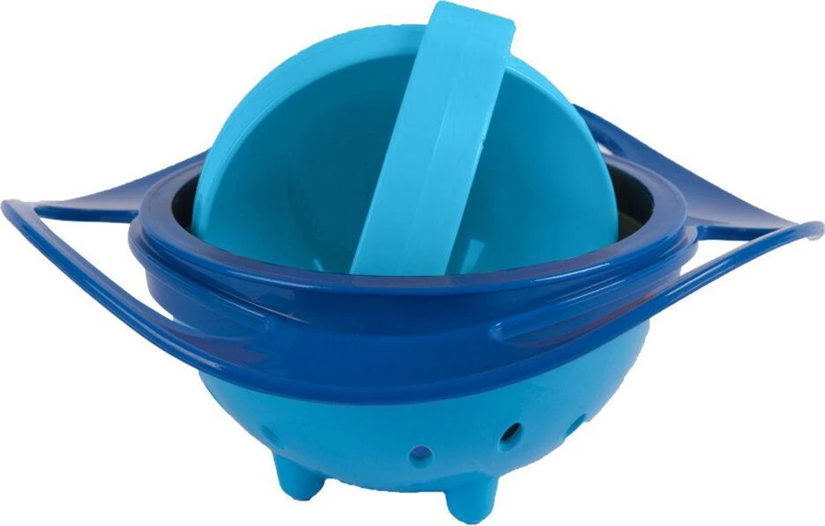 Eetbakje 360 Graden - Baby Kommetje - Baby Kom - Anti Knoei Bakje - Blauw 7 Eetbakje 360 Graden - Baby Kommetje - Baby Kom - Anti Knoei Bakje - Blauw - Afbeelding 5