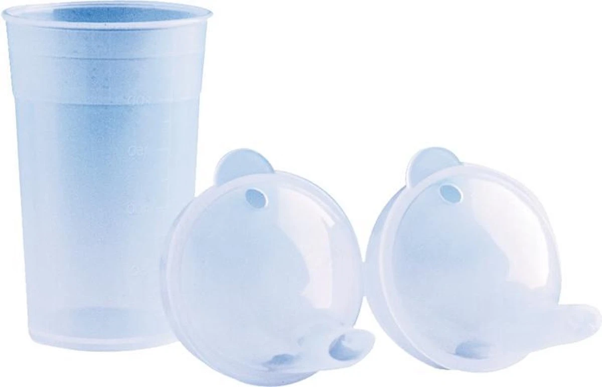 Comforthulpmiddelen Drinkbekerset Met Lange Tuitdeksels - Rood 4 Comforthulpmiddelen Drinkbekerset Met Lange Tuitdeksels - Rood - Afbeelding 2