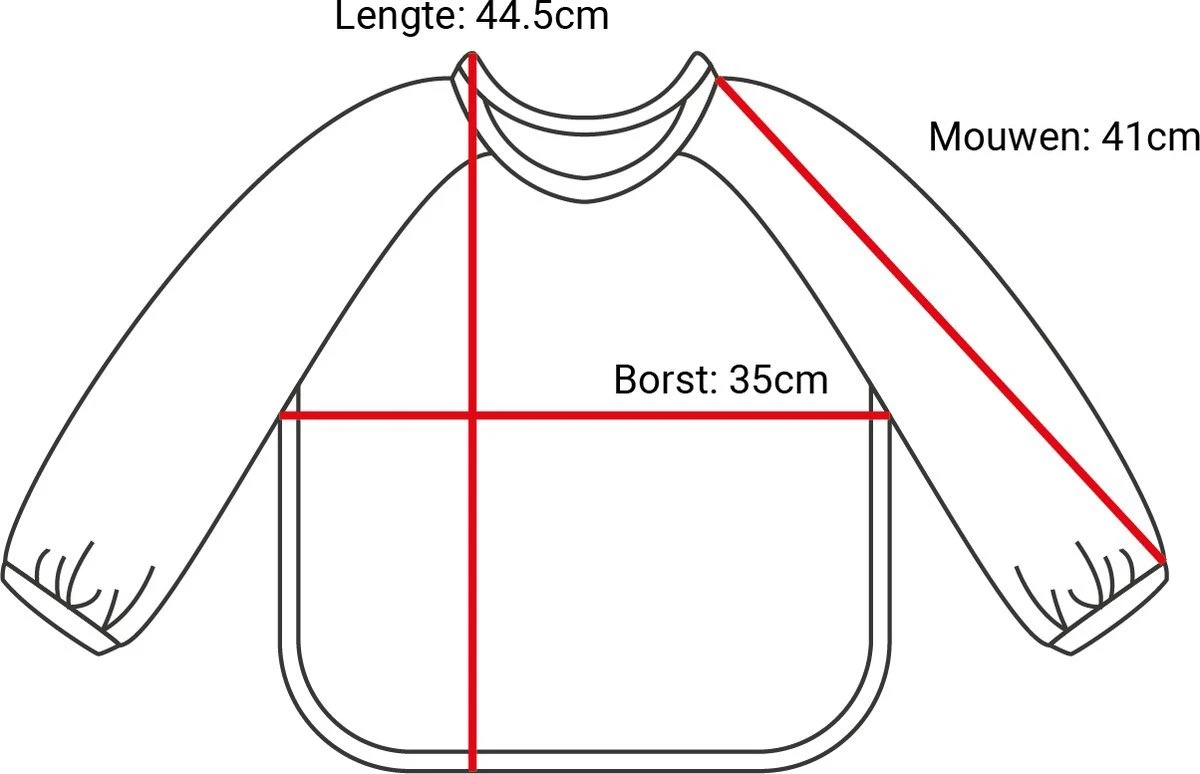 Mon Avenir - Longsleeve Slab - Waterproof - Schort Lange Mouwen - Grijs - Cheeta 4 Mon Avenir - Longsleeve Slab - Waterproof - Schort Lange Mouwen - Grijs - Cheeta - Afbeelding 2