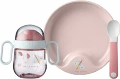 Mepal Mio – Babyservies 3-delig – Bestaat Uit Een Oefenbord, Antilekbeker En Oefenlepel – Flowers & Butterflies – Licht In Gewicht – Kan Tegen Een Stootje -BIBS Shop 1200x796 2