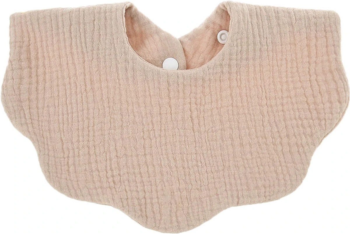 4 Stuks - Hydrofiele Slabbetjes Bloemvorm - Effen Beige Roze Groen 5 4 Stuks - Hydrofiele Slabbetjes Bloemvorm - Effen Beige Roze Groen - Afbeelding 3