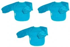 Silly Billyz Slabbertje Fleece Longsleeve Groot Bibs Aqua 3 Stuks