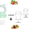 Bob Online ™ - Groen Baby Fruitspeen En Bijtring In Een X 1 + 3 Maten Spenen - Fruitzuiger - Fruit Fopspeen Voorkomt Verstikking - Babyvoeding - Siliconen Fruitspeen - Fruit Pacifier + 3 X S M L Teats – 3 X Spenen Voor Langer Gebruik - Kraam Cadeau -BIBS Shop 1200x825 1