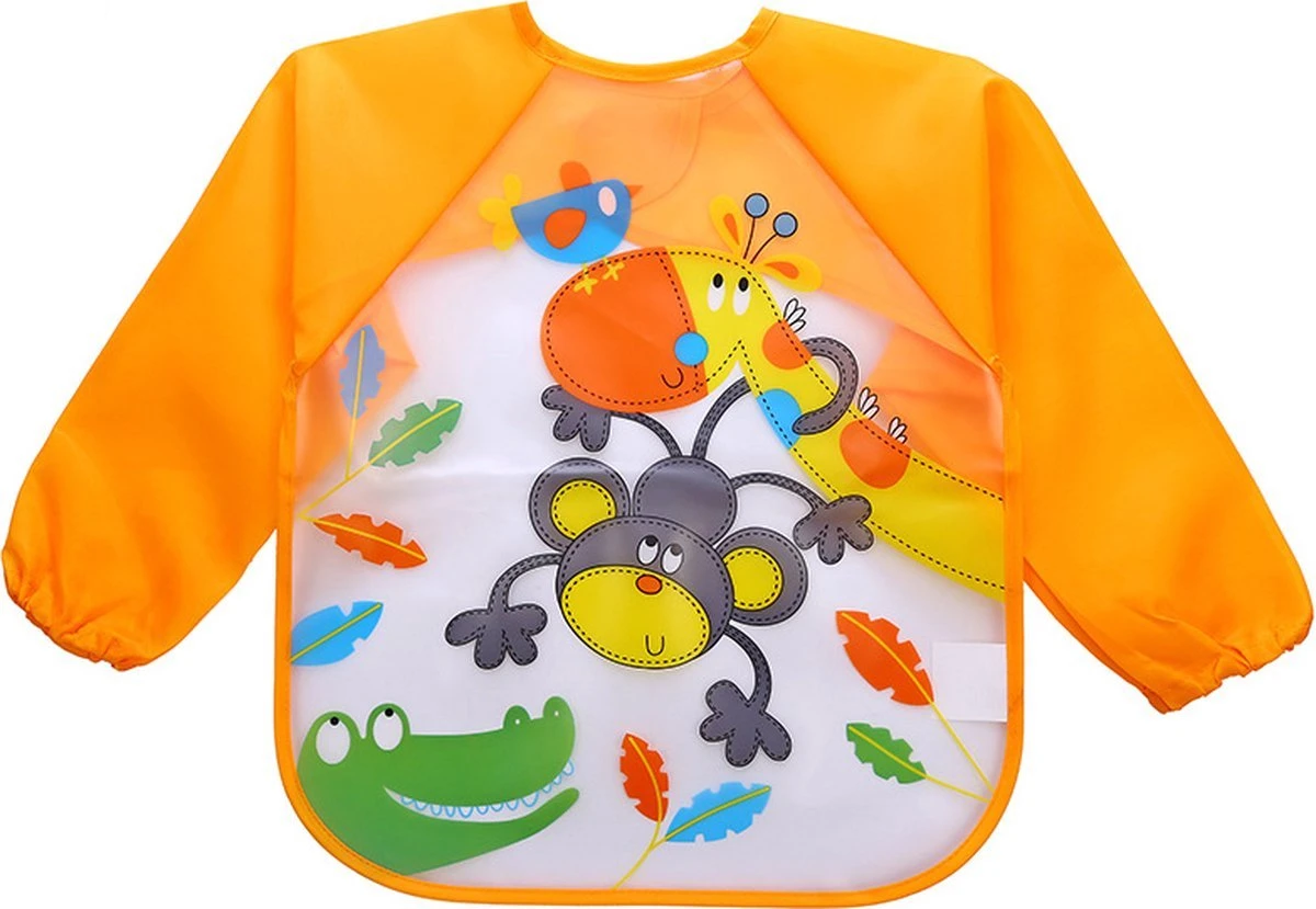 Merkloos 3 Stuks - Baby Slabbetjes Met Mouwen - Aapje Dinosaurus Leeuw Groen - Waterproof 6 Merkloos 3 Stuks - Baby Slabbetjes Met Mouwen - Aapje Dinosaurus Leeuw Groen - Waterproof - Afbeelding 4