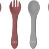 JU&MP Kinderbestek - Baby - 2 Baby Lepels En Vorken - Baby Bestek - BPA-Vrij - Roze -BIBS Shop 1200x834