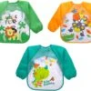Merkloos 3 Stuks - Baby Slabbetjes Met Mouwen - Aapje Dinosaurus Leeuw Groen - Waterproof 2 Merkloos 3 Stuks - Baby Slabbetjes Met Mouwen - Aapje Dinosaurus Leeuw Groen - Waterproof -BIBS Shop 1200x868