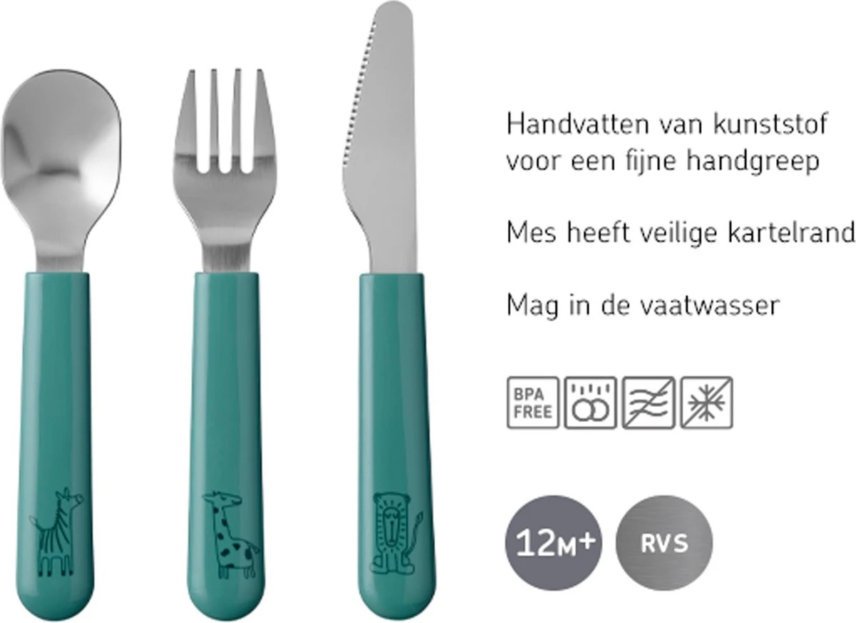 Mepal Mio – Kinderbestekset 3 –delig – Bestaat Uit Een Mes, Vork En Lepel– Flowers & Butterflies - Ideaal Voor Peuters En Kleuters – Kinderbestek 6 Mepal Mio – Kinderbestekset 3 –delig – Bestaat Uit Een Mes, Vork En Lepel– Flowers & Butterflies - Ideaal Voor Peuters En Kleuters – Kinderbestek - Afbeelding 4