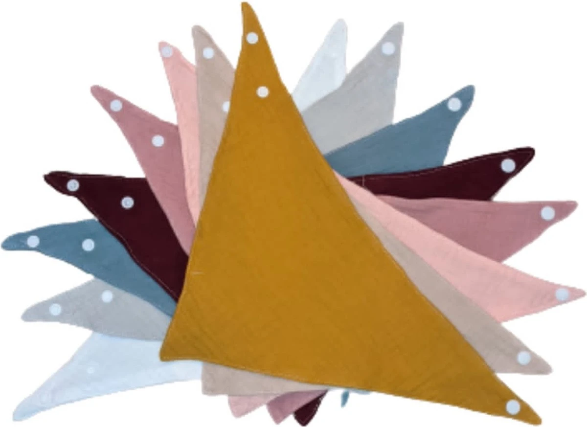Set Van 8 Multicolor Slabbetjes - 100% Organisch Katoen - Bandana Slab - Hydrofiel - Slabber - Kwijl Slabbetjes - Slabbertjes Baby- Kraamcadeau Meisje 10 Set Van 8 Multicolor Slabbetjes - 100% Organisch Katoen - Bandana Slab - Hydrofiel - Slabber - Kwijl Slabbetjes - Slabbertjes Baby- Kraamcadeau Meisje - Afbeelding 8