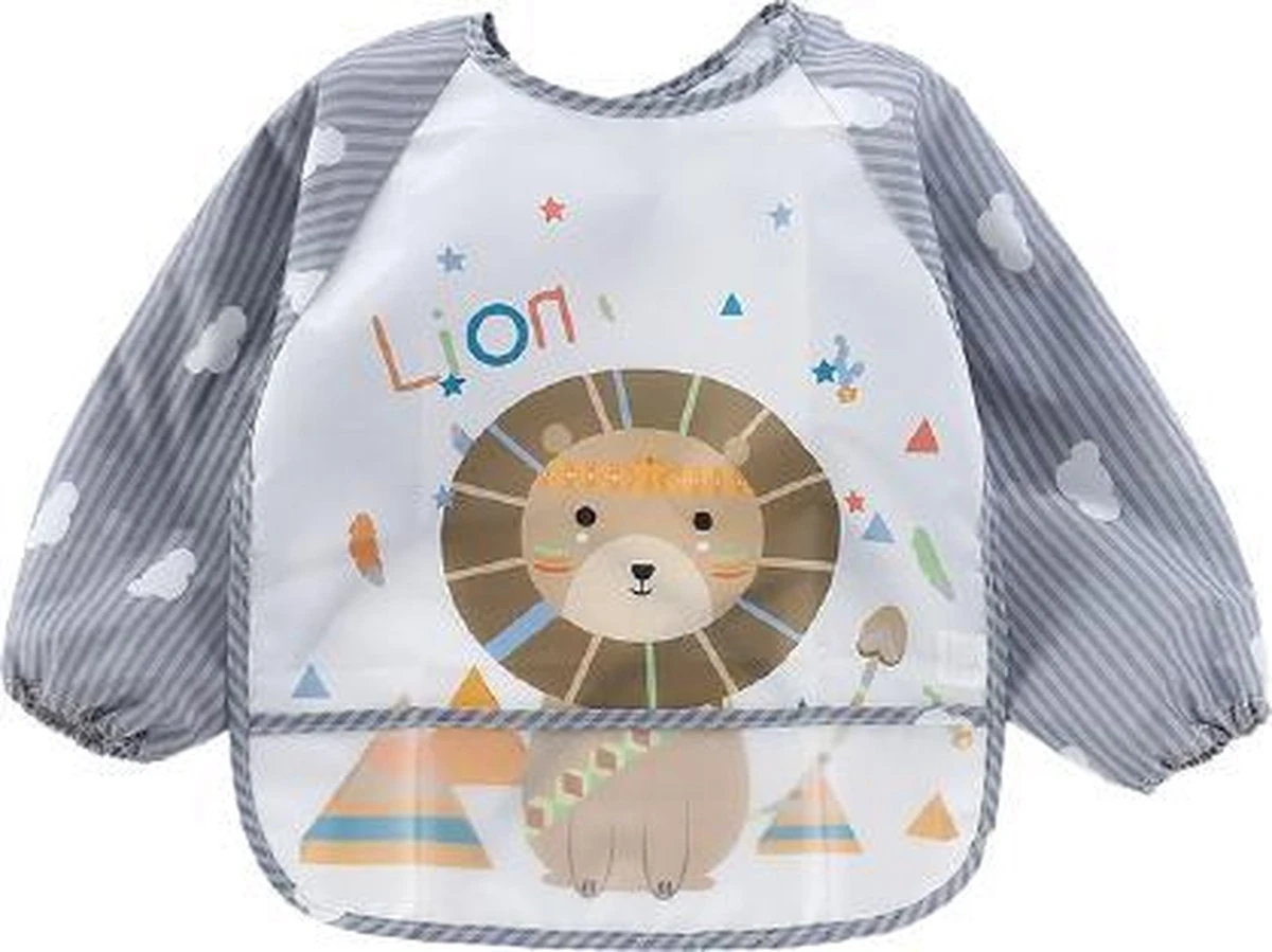 Merkloos Duo Pack - Leeuw & Eland | Slabbetje Lange Mouwen Met Brede Opvangbak (1-3 Jaar) - Mag In Vaatwasser/ Wasmachine 7 Merkloos Duo Pack - Leeuw & Eland | Slabbetje Lange Mouwen Met Brede Opvangbak (1-3 Jaar) - Mag In Vaatwasser/ Wasmachine - Afbeelding 5