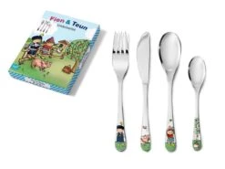 Zilverstad - Kinderbestek - Kindercouvert Fien En Teun - 4 Delig - Met Kleur -BIBS Shop 1200x900 5