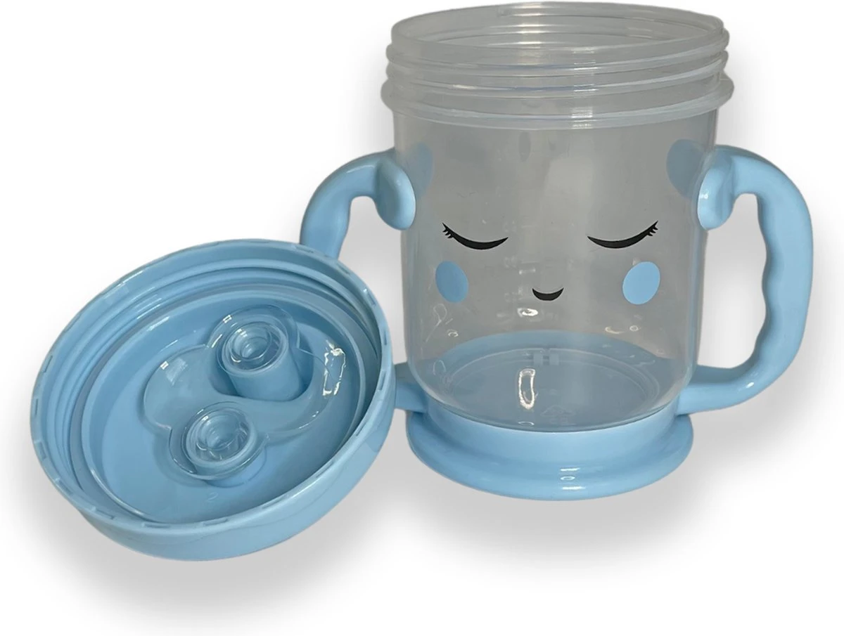 Drinkbeker Blauw Peuter - Anti Lek Beker - Drinkbeker Baby - Sippy Cup - Kinder Tuitbeker - Tom & Zoe 6 Drinkbeker Blauw Peuter - Anti Lek Beker - Drinkbeker Baby - Sippy Cup - Kinder Tuitbeker - Tom & Zoe - Afbeelding 4