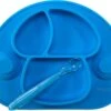 Timilon Kinderbord - Baby Servies - Met Zuignappen - Met Lepeltje - Blauw -BIBS Shop 1200x922