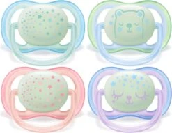 Philips Avent - Ultra Air - Fopspeen Night - 0/6 Maanden - Roze - 2 Stuks