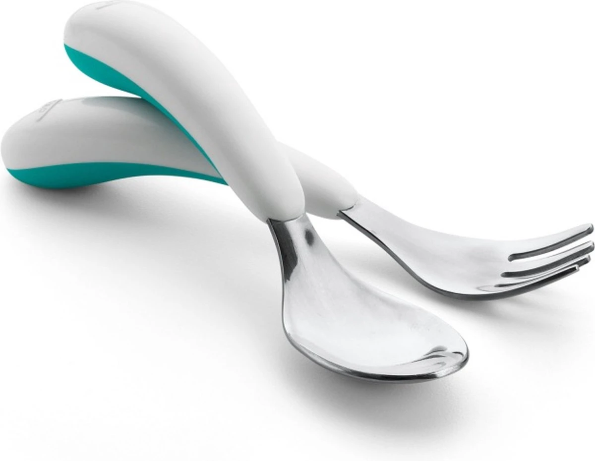 OXO Tot Vork & Lepel - Bestek Baby En Kind- Oefenbestek -Teal 5 OXO Tot Vork & Lepel - Bestek Baby En Kind- Oefenbestek -Teal - Afbeelding 3
