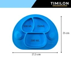 Timilon Kinderbord - Baby Servies - Met Zuignappen - Met Lepeltje - Blauw -BIBS Shop 1200x960 5