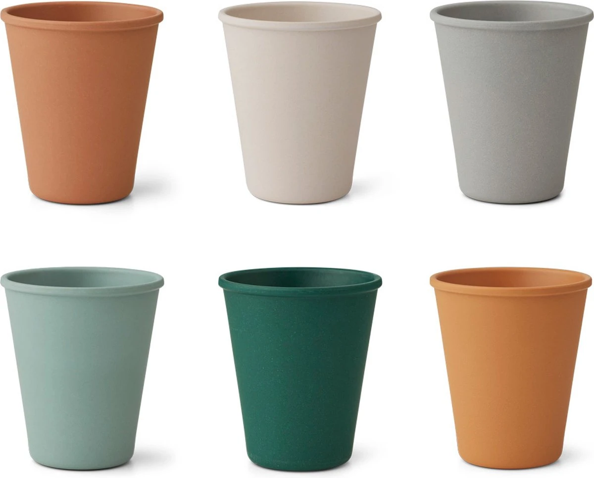 Liewood - Kinderbekers Carter (Set Van 6 Stuks) - Drinkbekers - Mustard Multi Mix 3 Liewood - Kinderbekers Carter (Set Van 6 Stuks) - Drinkbekers - Mustard Multi Mix