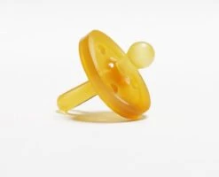 Natursutten Rubberen Fopspeen - 0-6 Maanden - Rond Schild - Kers Tuit