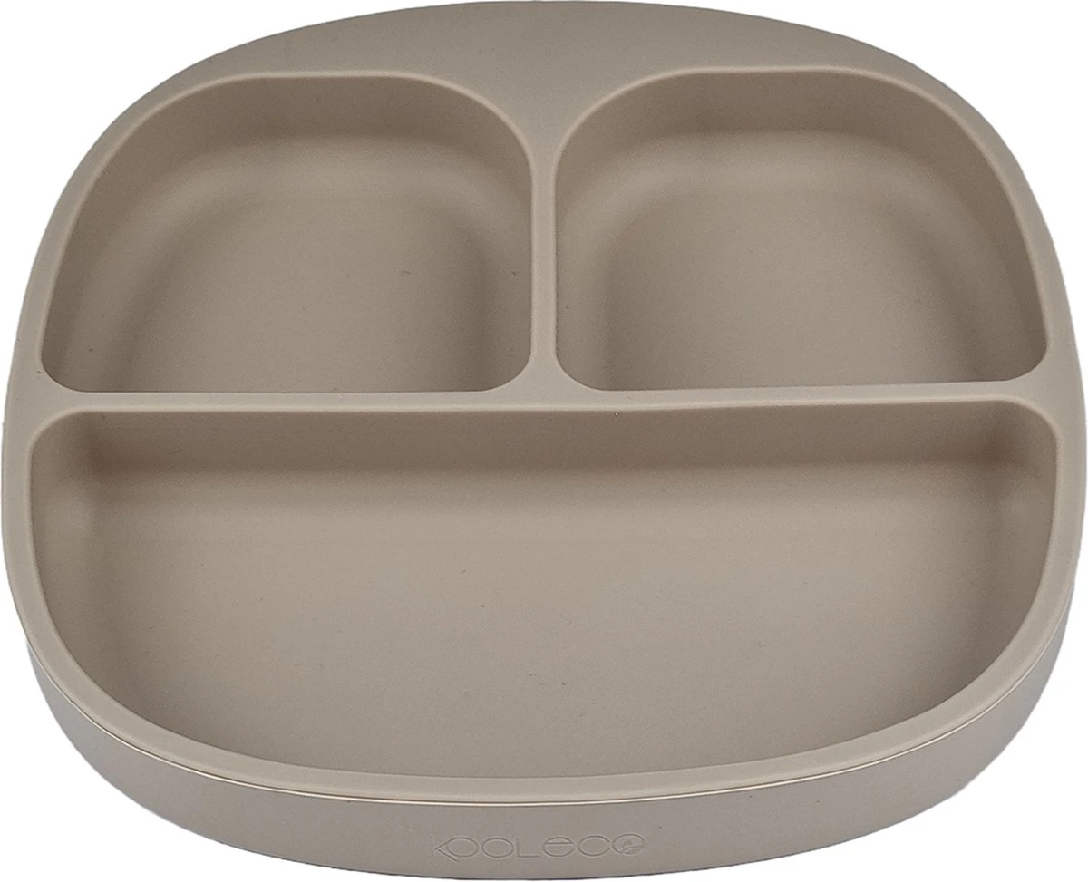 KOOLECO Siliconen Vakjesbord Met Zuignap - Sand 3 KOOLECO Siliconen Vakjesbord Met Zuignap - Sand