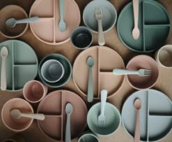 Siliconen Babylepel - Mushie - BPA Vrij - Set 2 - Zand & Blush Roze 21 Siliconen Babylepel - Mushie - BPA Vrij - Set 2 - Zand & Blush Roze -BIBS Shop 1200x984