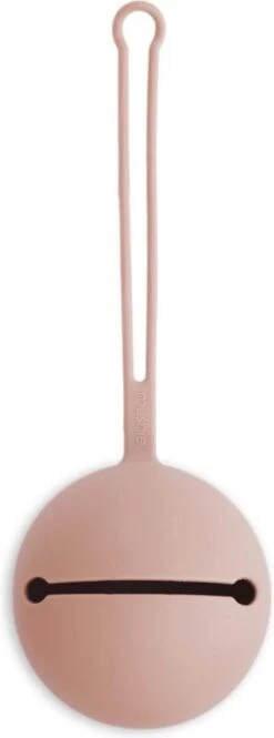 Mushie Siliconen Pacifier Case - Blush Roze