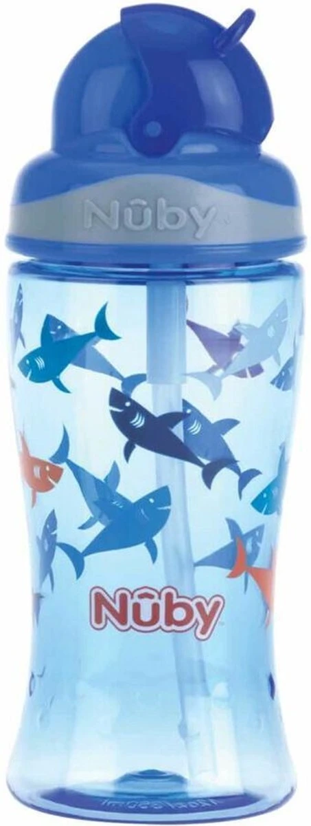 Nûby - Flip-It Drinkbeker Uit Tritan™- Blauw - 360ml - 3jaar+ 3 Nûby - Flip-It Drinkbeker Uit Tritan™- Blauw - 360ml - 3jaar+
