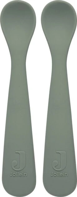 Jollein Lepeltje Siliconen - Ash Green - 2 Stuks