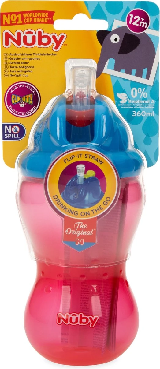 Nûby - Oefenbeker - Flip-It™ Antilekbeker - Rood - 360ml - 12m+ 5 Nûby - Oefenbeker - Flip-It™ Antilekbeker - Rood - 360ml - 12m+ - Afbeelding 3