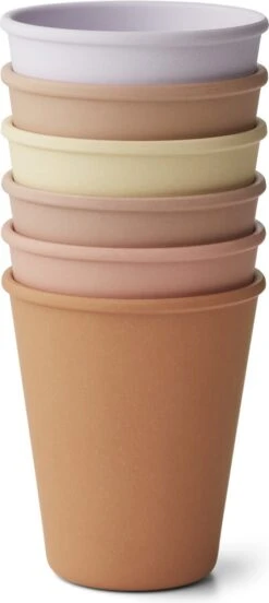 Liewood - Kinderbekers Carter (Set Van 6 Stuks) - Drinkbekers - Light Lavender -BIBS Shop 537x1200