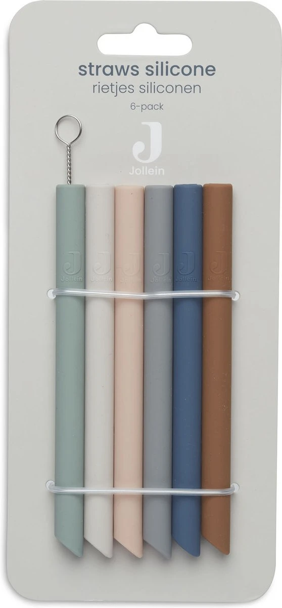 Jollein Rietjes Siliconen Multicolour - 6 Stuks 5 Jollein Rietjes Siliconen Multicolour - 6 Stuks - Afbeelding 3