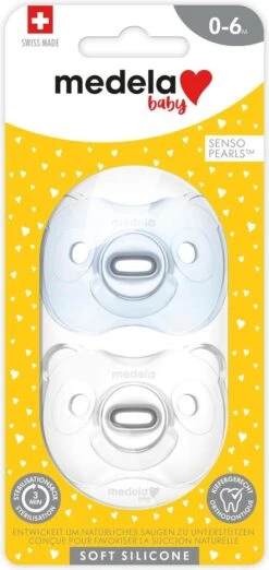 Medela Baby Fopspeen Soft Silicone Superzacht Lichtgewicht Eendelig - Soft Blue - 0-6 Maanden - 2 Stuks -BIBS Shop 568x1200 1
