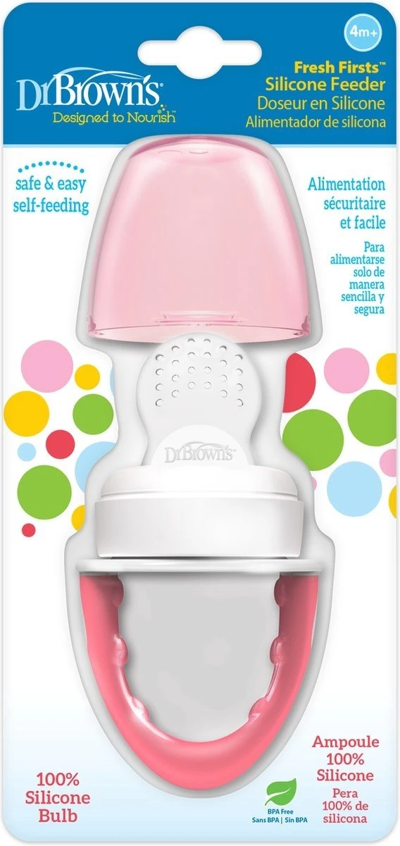 Dr. Brown's Fresh First Feeder Speen - Roze 3 Dr. Brown's Fresh First Feeder Speen - Roze