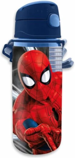 Spider-Man Marvel Spiderman Aluminium Drinkfles Met Handvat - 600 Ml - 22 Cm