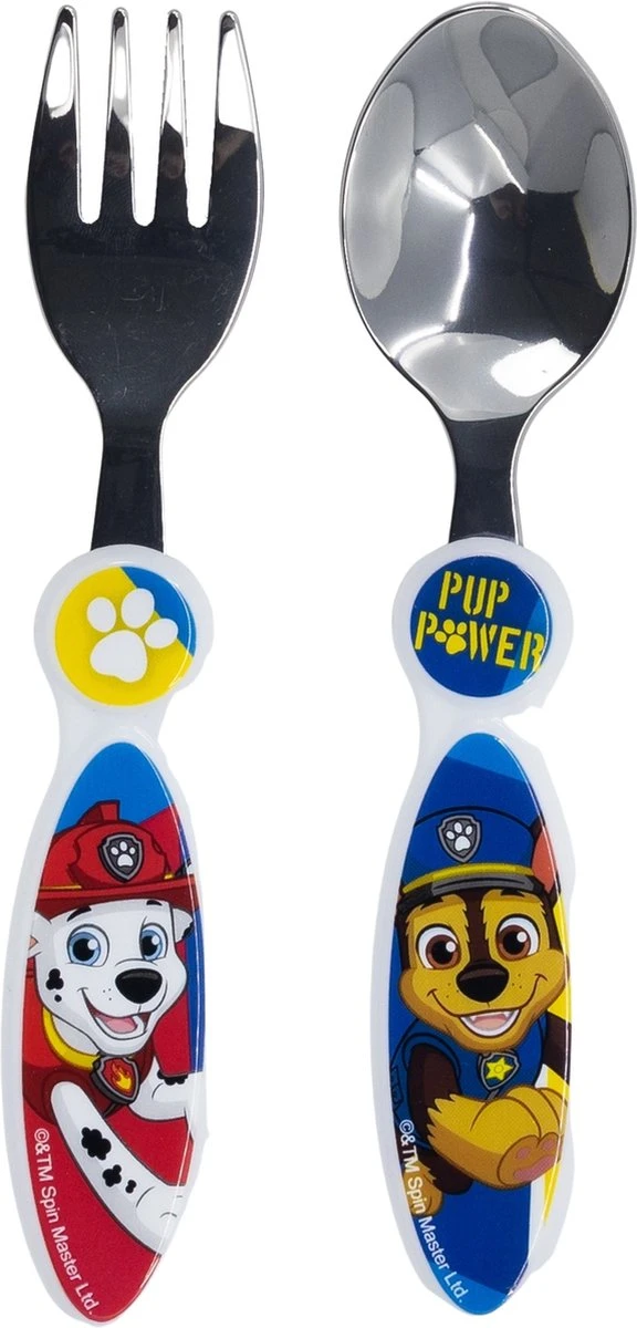 Paw Patrol Bestekset - Lepel & Vork 3 Paw Patrol Bestekset - Lepel & Vork