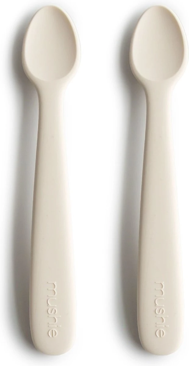 Mushie - Siliconen Babylepels - Babylepels - Ivory 4 Mushie - Siliconen Babylepels - Babylepels - Ivory - Afbeelding 2