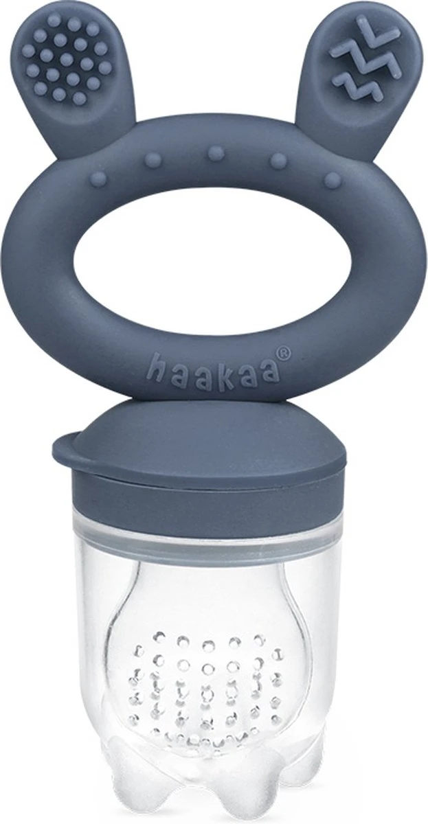 Haakaa Fruitspeen & Bijtring | Donker Blauw - Fresh Food Teether 2 In 1 | Eerste Hapjes | Vanaf 4 Maanden 3 Haakaa Fruitspeen & Bijtring | Donker Blauw - Fresh Food Teether 2 In 1 | Eerste Hapjes | Vanaf 4 Maanden - Afbeelding 2