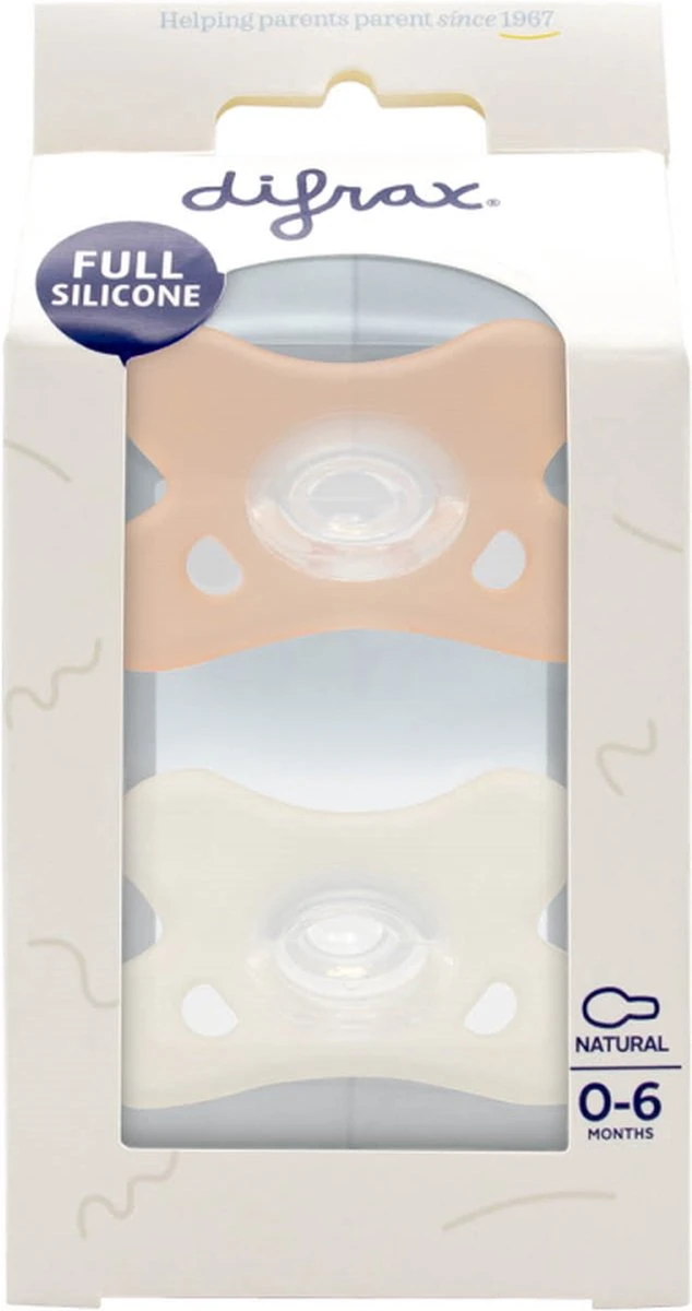 Difrax Natural 0-6 Mnd Siliconen Blossom/Wit Fopspeen 2 Stuks 120-SI123B03 6 Difrax Natural 0-6 Mnd Siliconen Blossom/Wit Fopspeen 2 Stuks 120-SI123B03 - Afbeelding 4