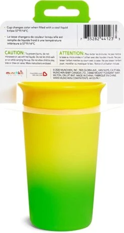 Munchkin Miracle 360 Colour Changing Sippy Cup Yellow -BIBS Shop 638x1200