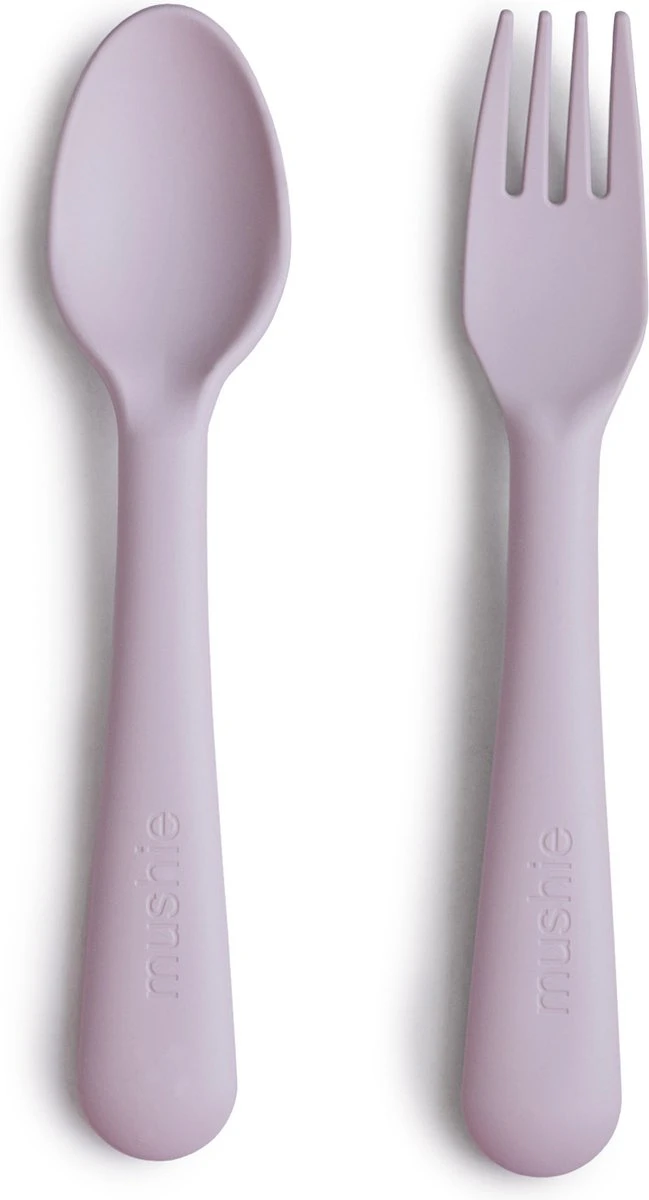 Mushie - Kinderservies Vork & Lepel - Bestek - Soft Lilac 3 Mushie - Kinderservies Vork & Lepel - Bestek - Soft Lilac