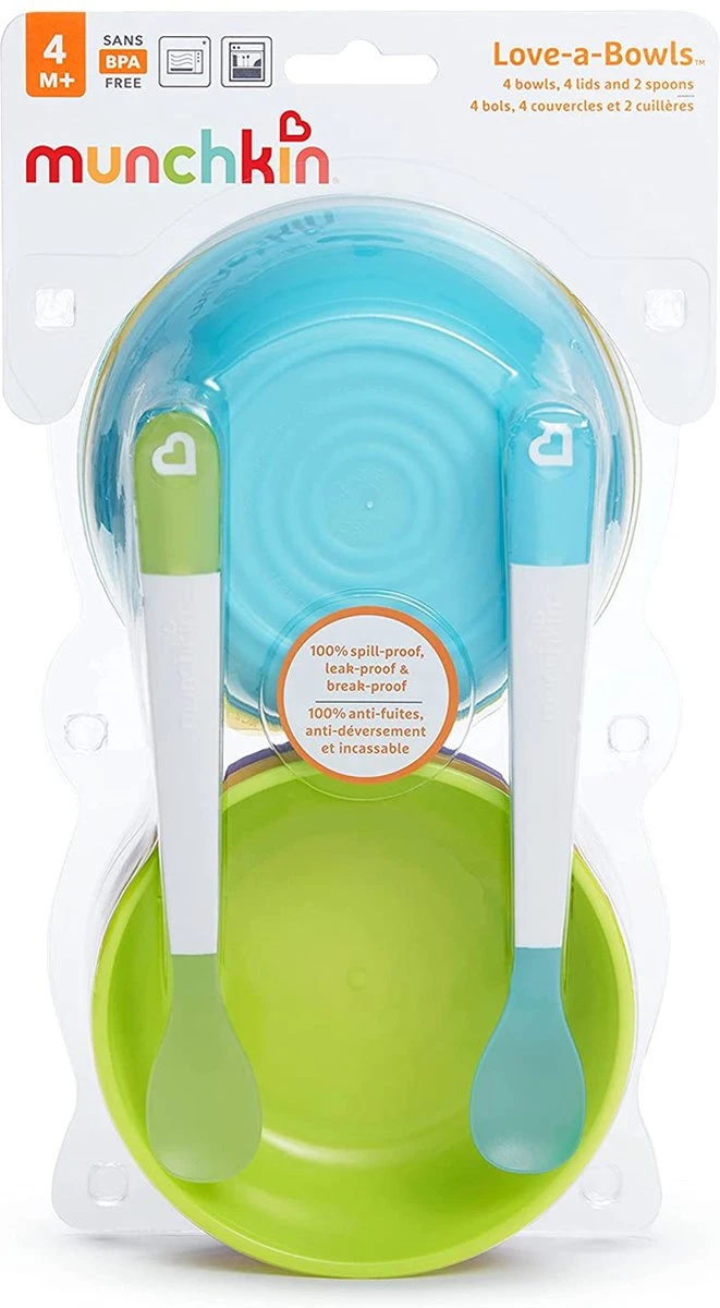 Munchkin Love A Bowls- 10 Delige Schaaltjes/bakjes En Lepeltjes Set 8 Munchkin Love A Bowls- 10 Delige Schaaltjes/bakjes En Lepeltjes Set - Afbeelding 6