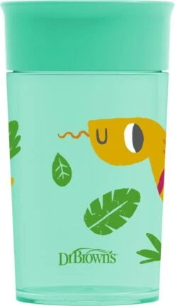 Dr. Brown's Dr Brown's - Cheers 360° Drinkbeker - 9+ Maanden - Groen - 300ml -BIBS Shop 687x1200