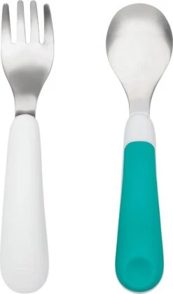 OXO Tot Vork & Lepel - Bestek Baby En Kind- Oefenbestek -Teal