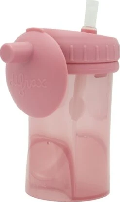 Difrax Rietjesbeker Antilek - 250 Ml - Raspberry/Roze -BIBS Shop 715x1200 1