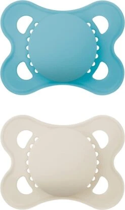 MAM Fopspeen Original Pure Plain Siliconen - 0-6 Maanden - Boy | 100% Duurzame Fopspeen MAM