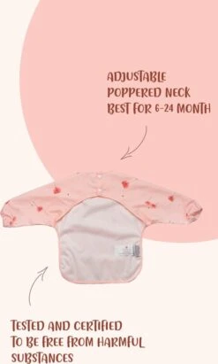 J. Børn Slabbetje Lange Mouwen Met Brede Opvangbakpe (0 - 3 Jaar) - Peuter Kliederschort - Verfschort - Baby Slabber / Schort - Mouwslab - Mouwslabber (Safari) -BIBS Shop 721x1200