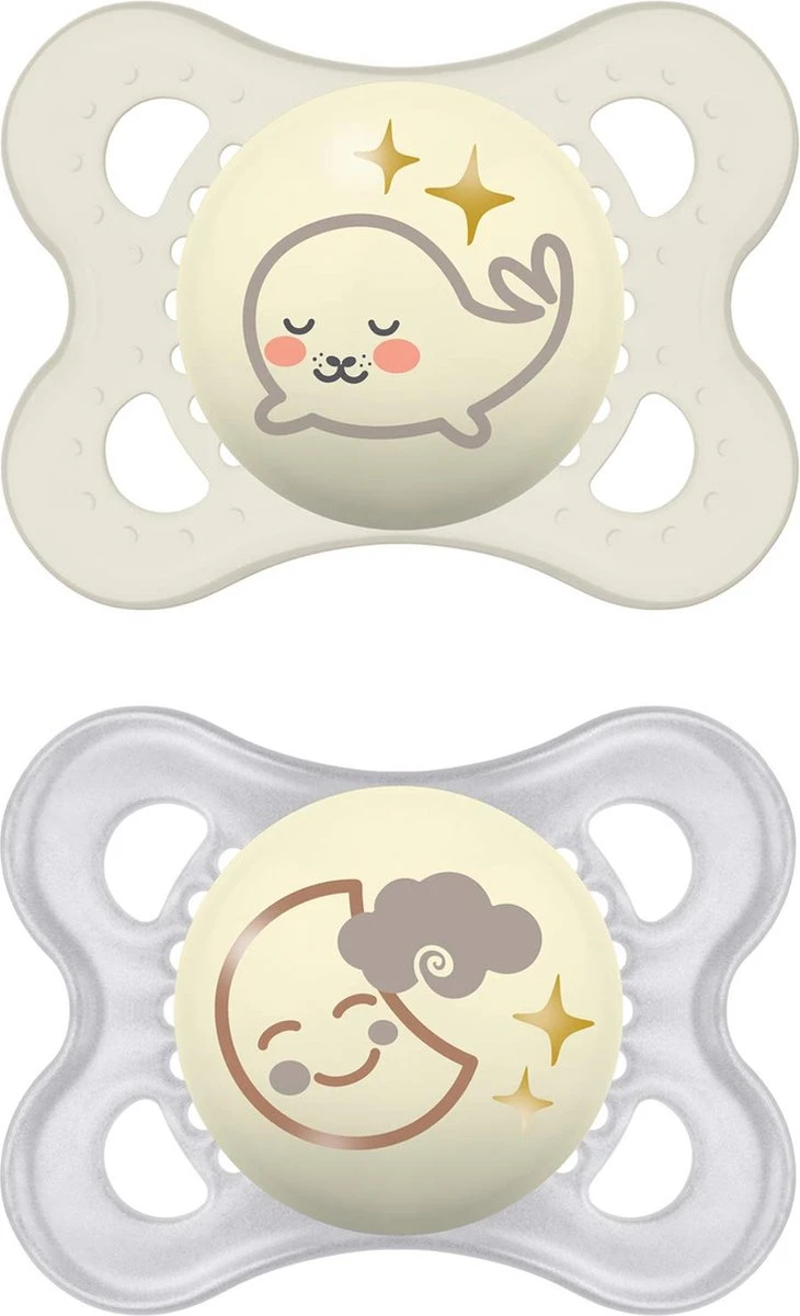 MAM Fopspeen Nacht | Mam Fopspeen Night | Glow In The Dark Fopspeen | Unisex | 0-6 Maanden | 2 Stuks 3 MAM Fopspeen Nacht | Mam Fopspeen Night | Glow In The Dark Fopspeen | Unisex | 0-6 Maanden | 2 Stuks