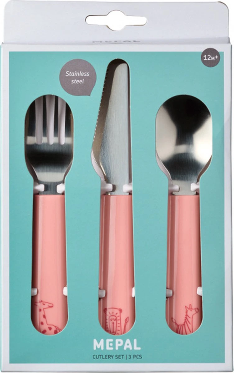 Mepal Mio – Kinderbestekset 3 –delig – Bestaat Uit Een Mes, Vork En Lepel– Deep Pink - Ideaal Voor Peuters En Kleuters – Kinderbestek 4 Mepal Mio – Kinderbestekset 3 –delig – Bestaat Uit Een Mes, Vork En Lepel– Deep Pink - Ideaal Voor Peuters En Kleuters – Kinderbestek - Afbeelding 2