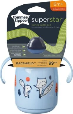 Tommee Tippee Superstar Sippee Drinkbeker - Met Zachte Tuit - Met Intellivalve - BACSHIELD Antibacteriële Technologie - Vanaf 6 Maanden -300 Ml - Blauw -BIBS Shop 764x1200 2