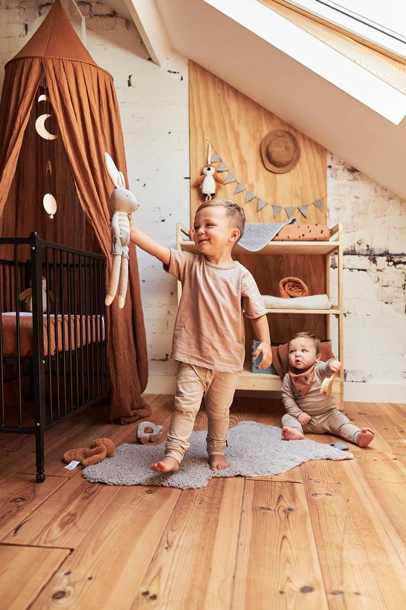 Jollein Slab Bandana Spot - Storm Grey/Caramel - 2 Stuks 11 Jollein Slab Bandana Spot - Storm Grey/Caramel - 2 Stuks - Afbeelding 9