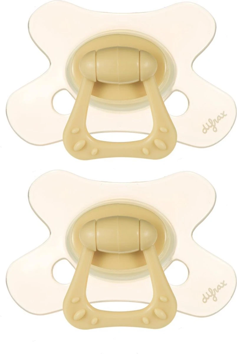 Difrax Fopspeen 6+ Maanden Natural Speen - Lichtgeel/Peach - 2 Stuks 3 Difrax Fopspeen 6+ Maanden Natural Speen - Lichtgeel/Peach - 2 Stuks